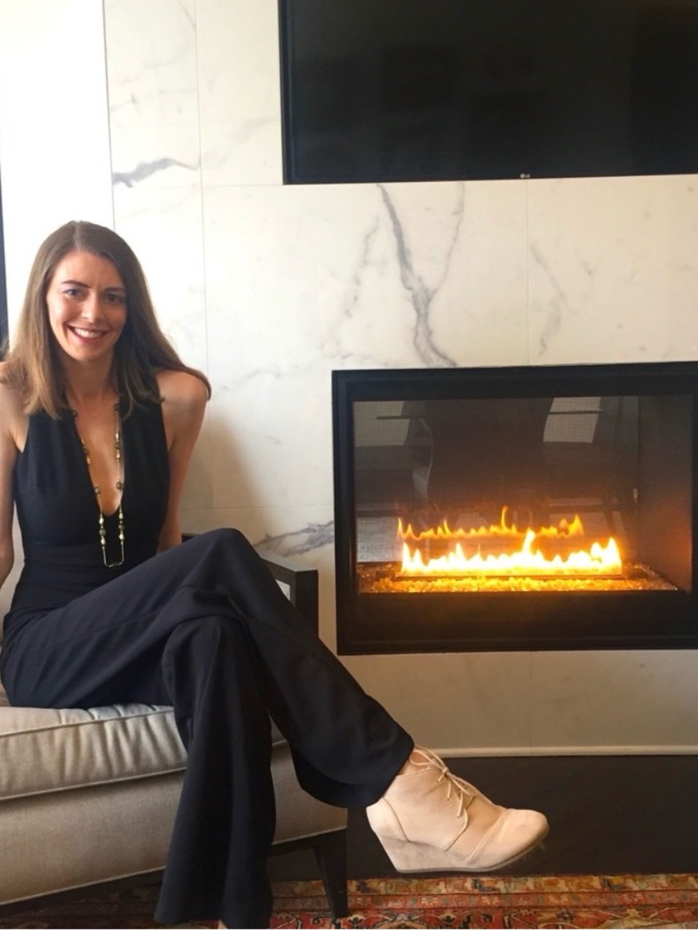 Lulu's Black Plunging V-Neck Jumpsuit